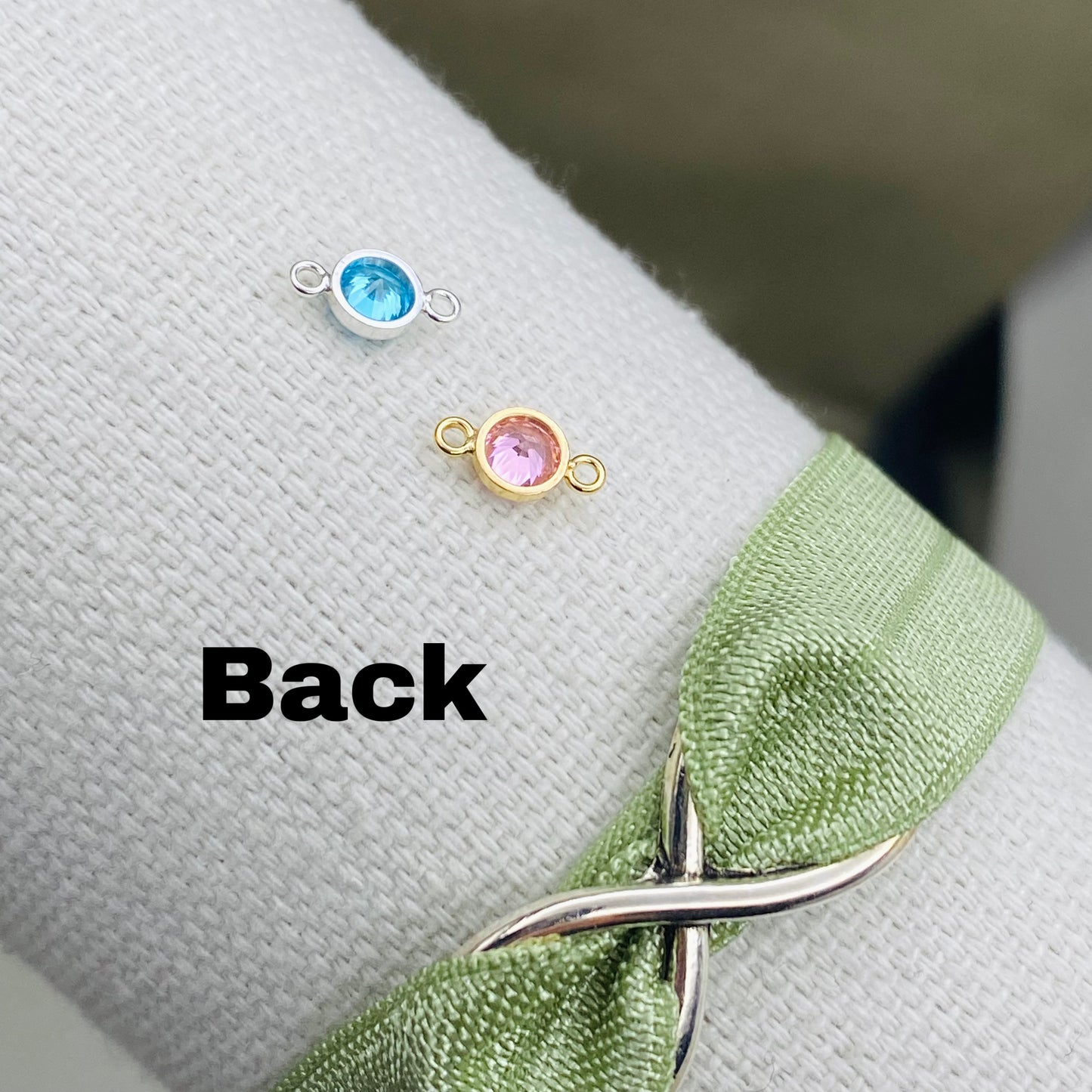 3mm Birthstone Connectors - Sterling Silver - B44S - Luxe Colors