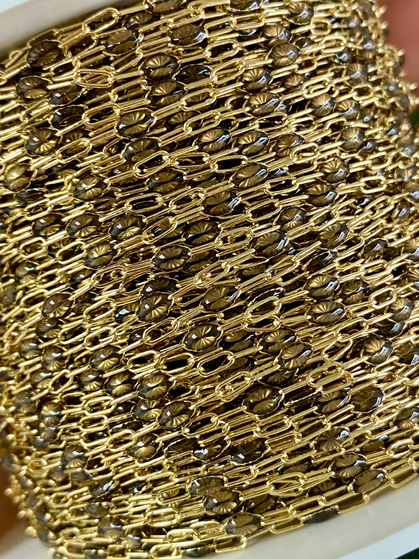 Smoky Espresso Enamel Chain - Sunburst - E28