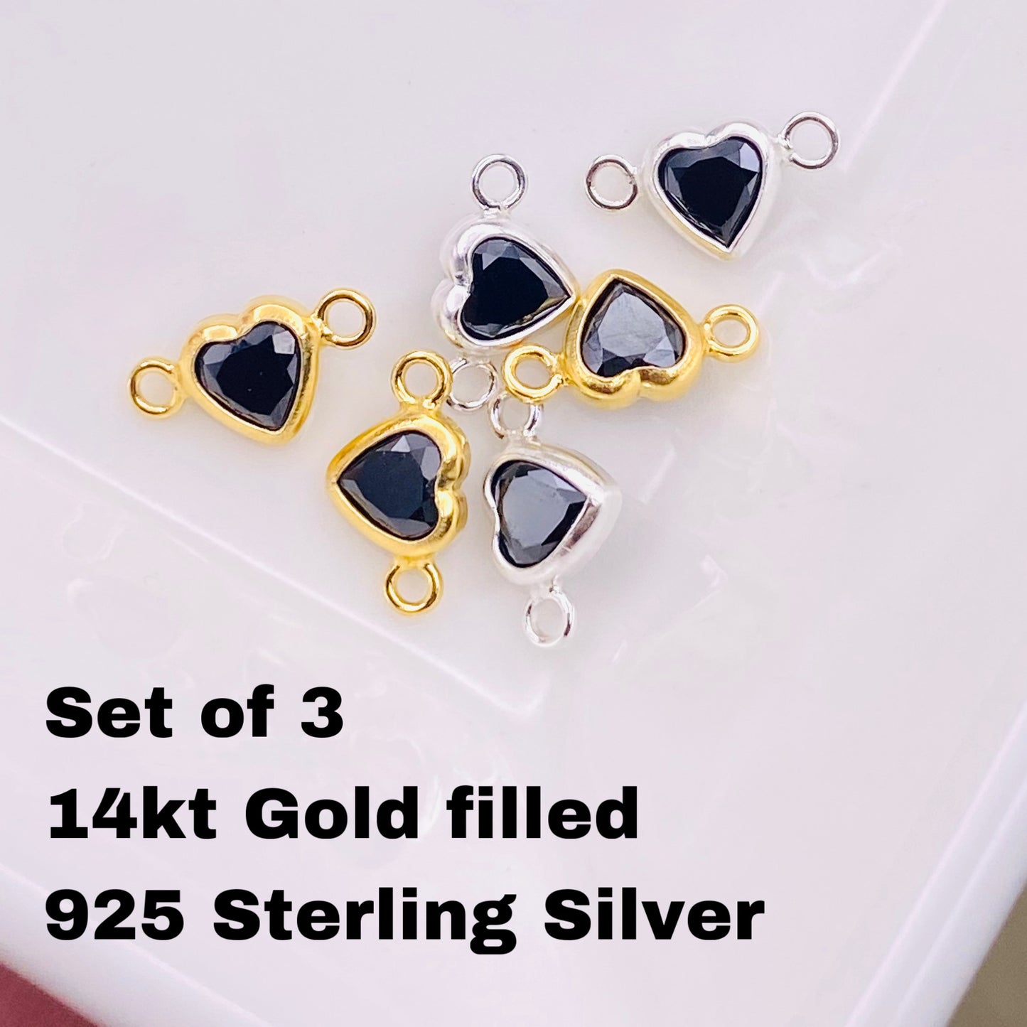 Black Heart Connector - 3 pack - B40