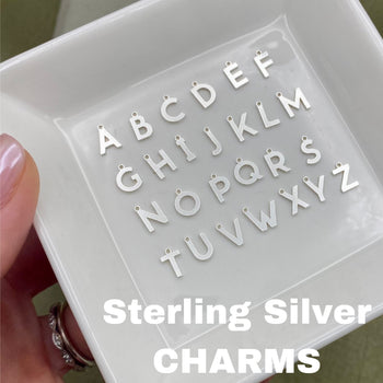 Letter CHARMS - Sterling Silver - F40S