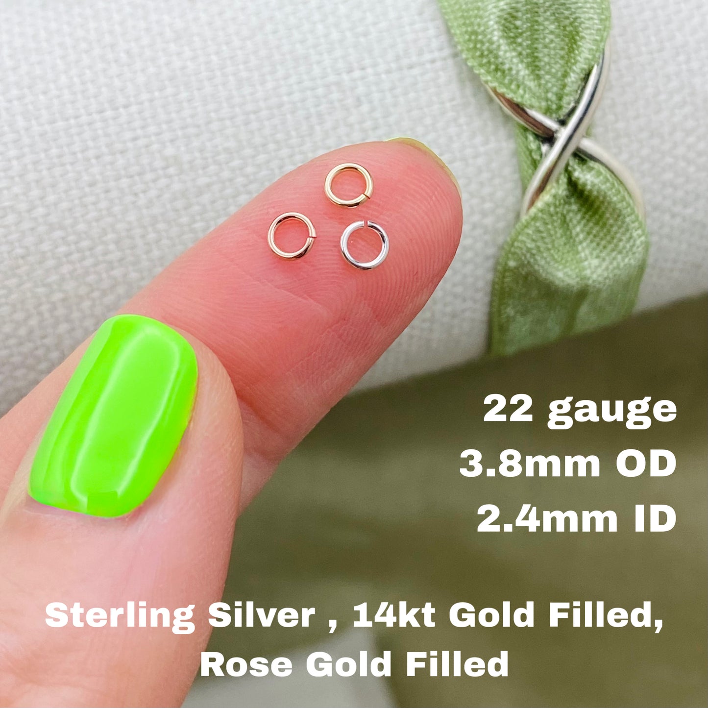 22 gauge 3.8mm Jumprings - J7