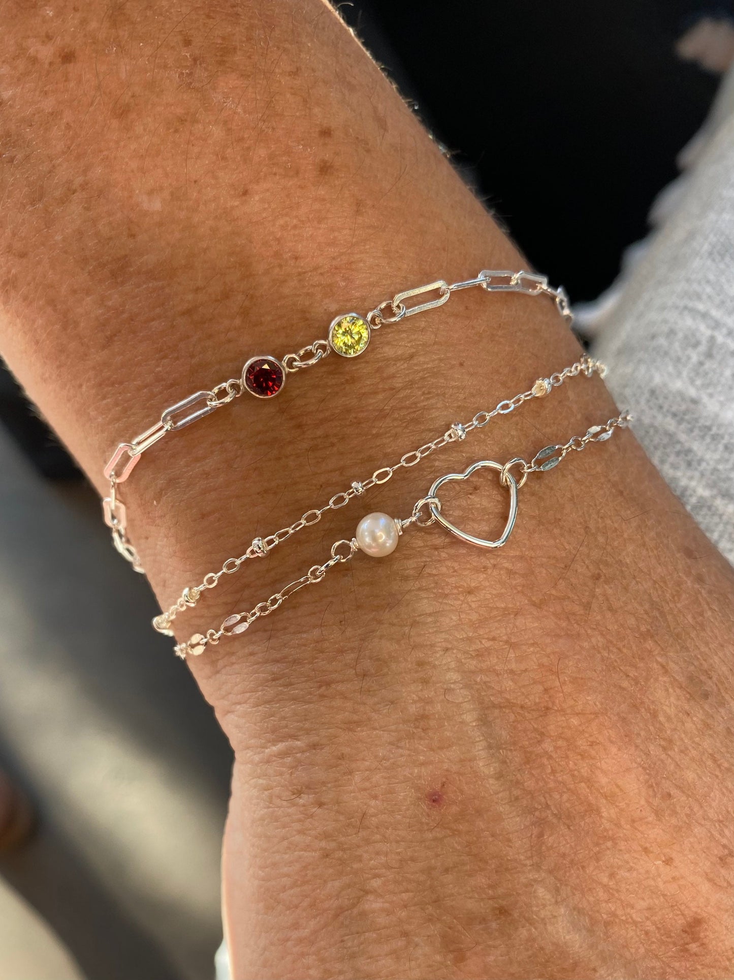 Luxe 4mm Birthstone Connectors Round - Sterling Silver - B41S - Luxe Colors