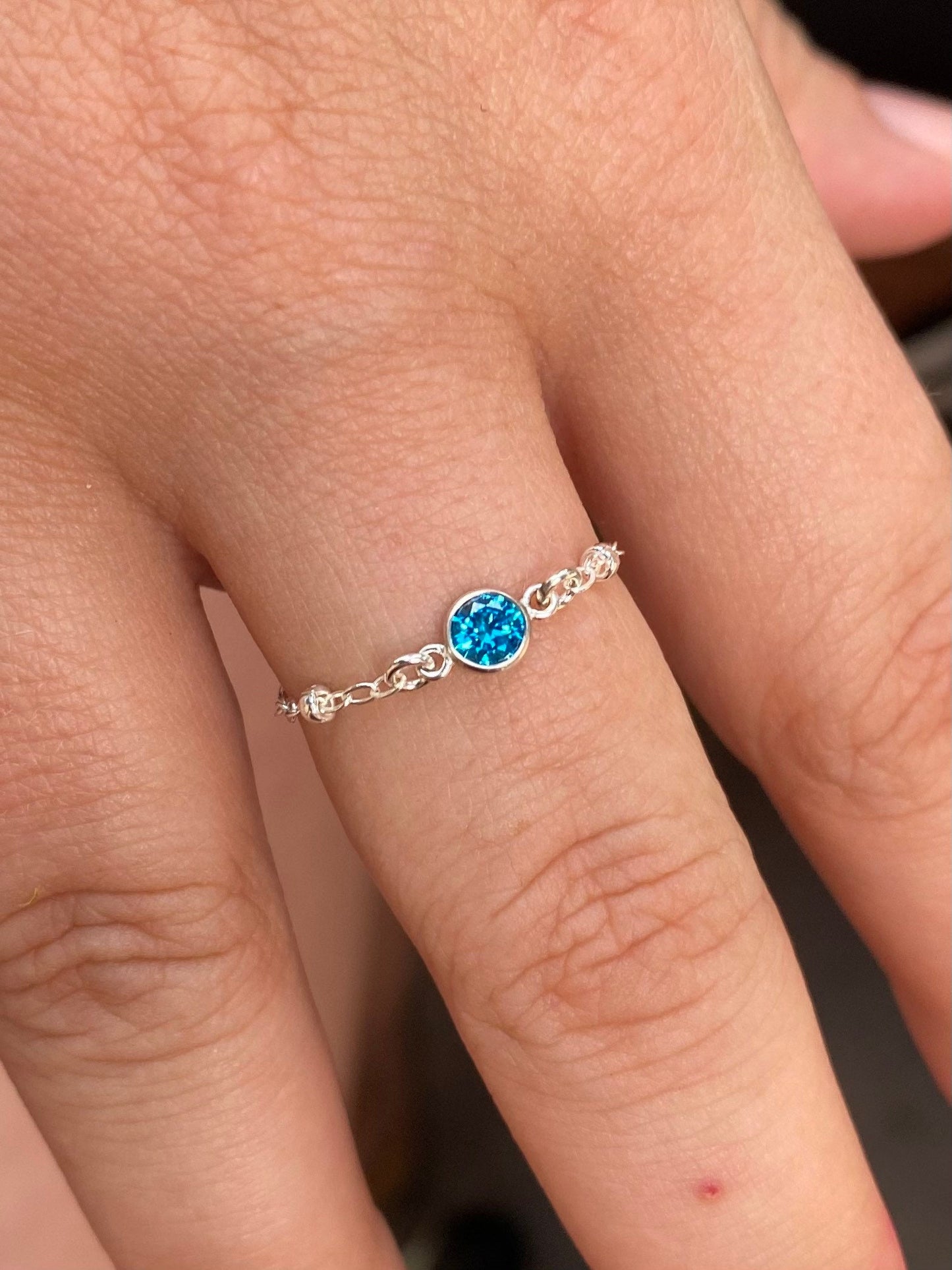 4mm Birthstone Connectors Round - Sterling Silver - B2S - OG Colors