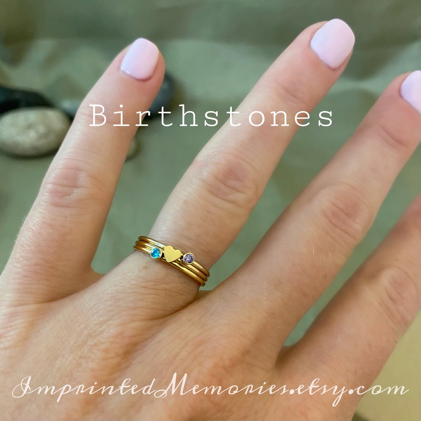 Size 7 Rings - Heart or Birthstone - R7