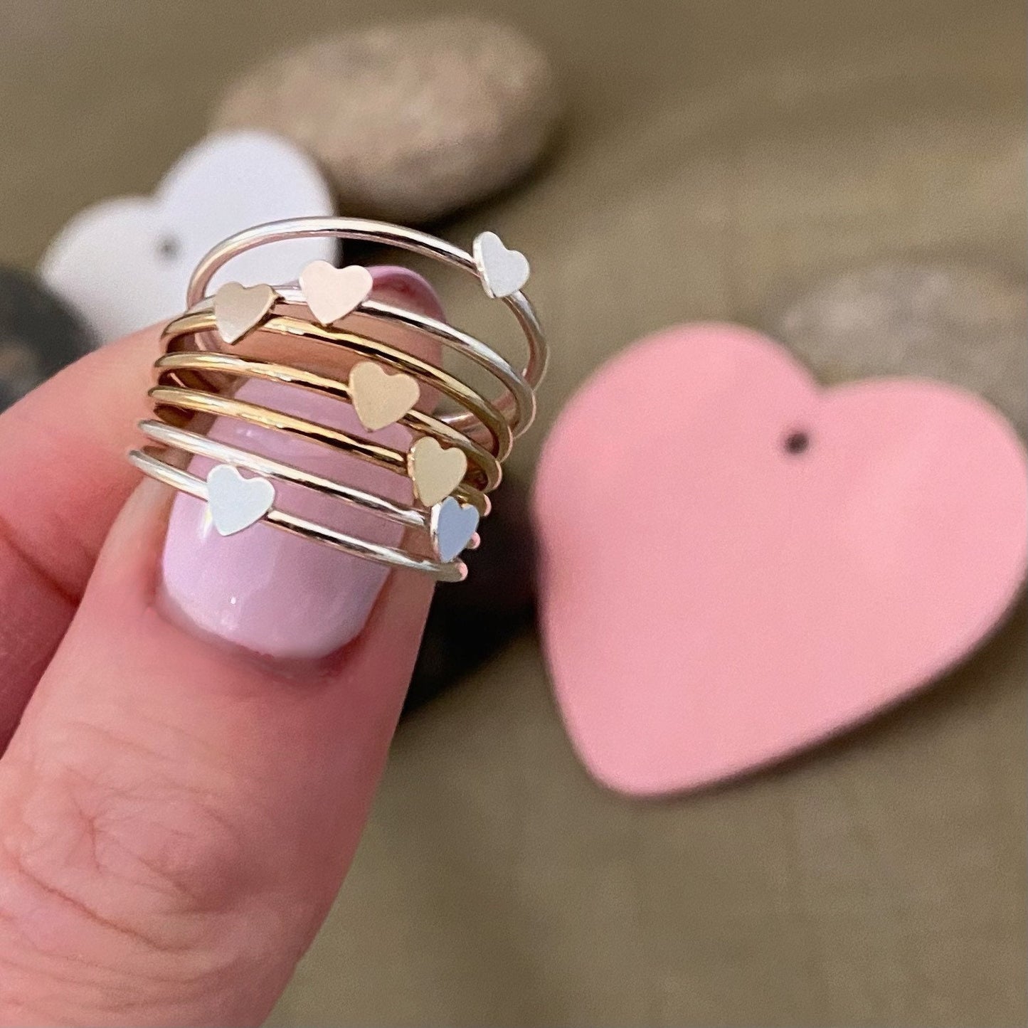 Size 7 Rings - Heart or Birthstone - R7
