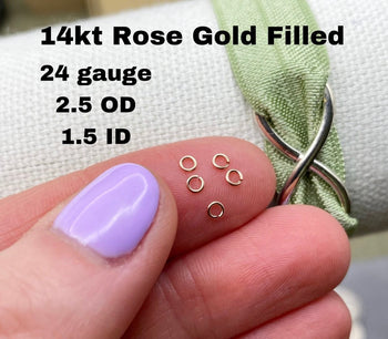 24 gauge 2.5mm Rose Gold Filled Jumprings - J2