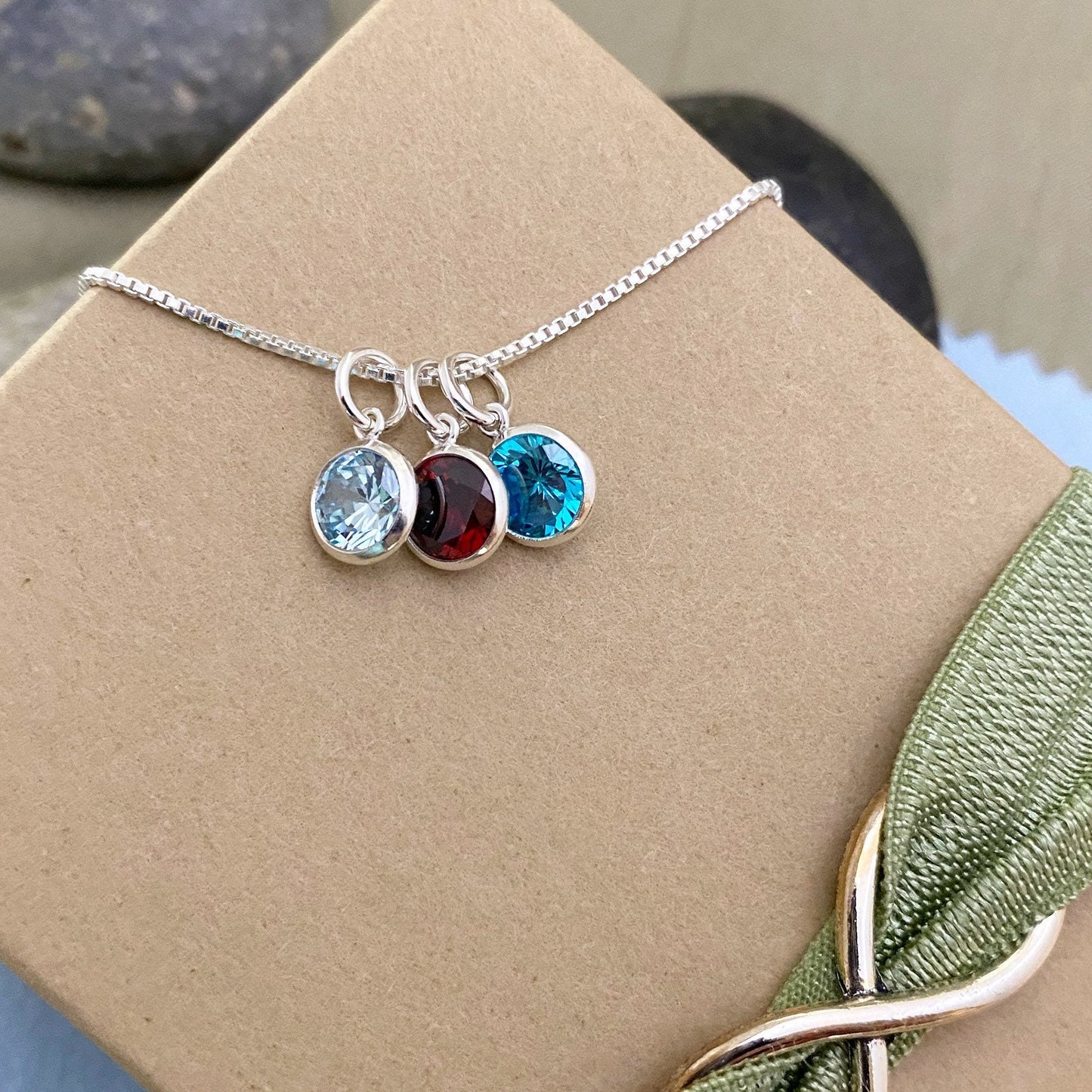 6mm Birthstone Charms - Sterling Silver - B30S