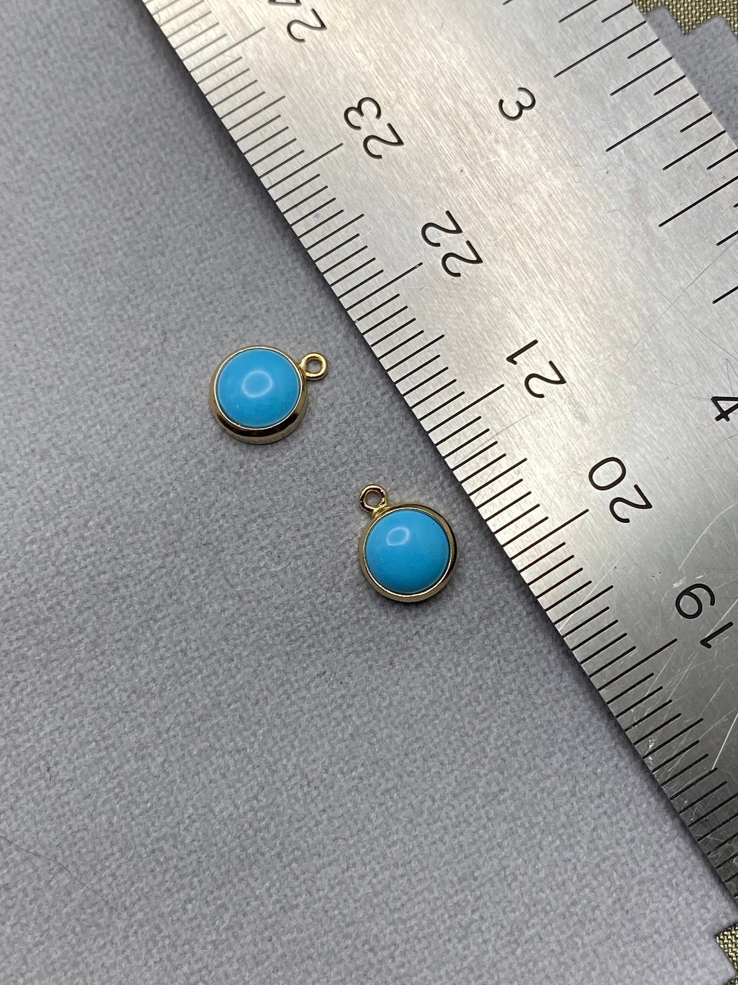 Turquoise Charm 6mm - 2 Pack - B28