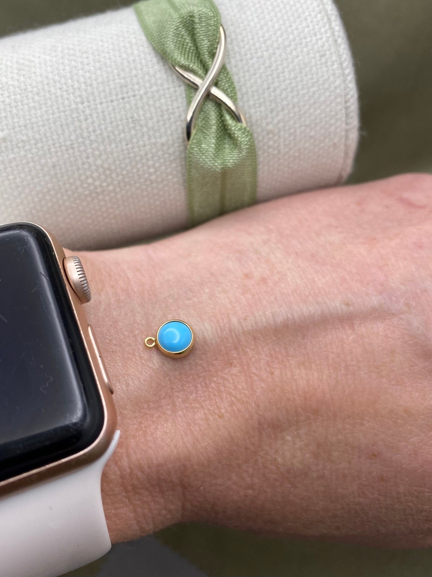 Turquoise Charm 6mm - 2 Pack - B28