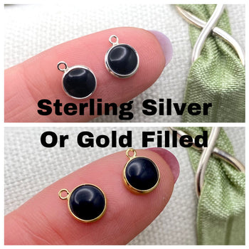 Onyx Black Charm 6mm - 2 Pack - B27