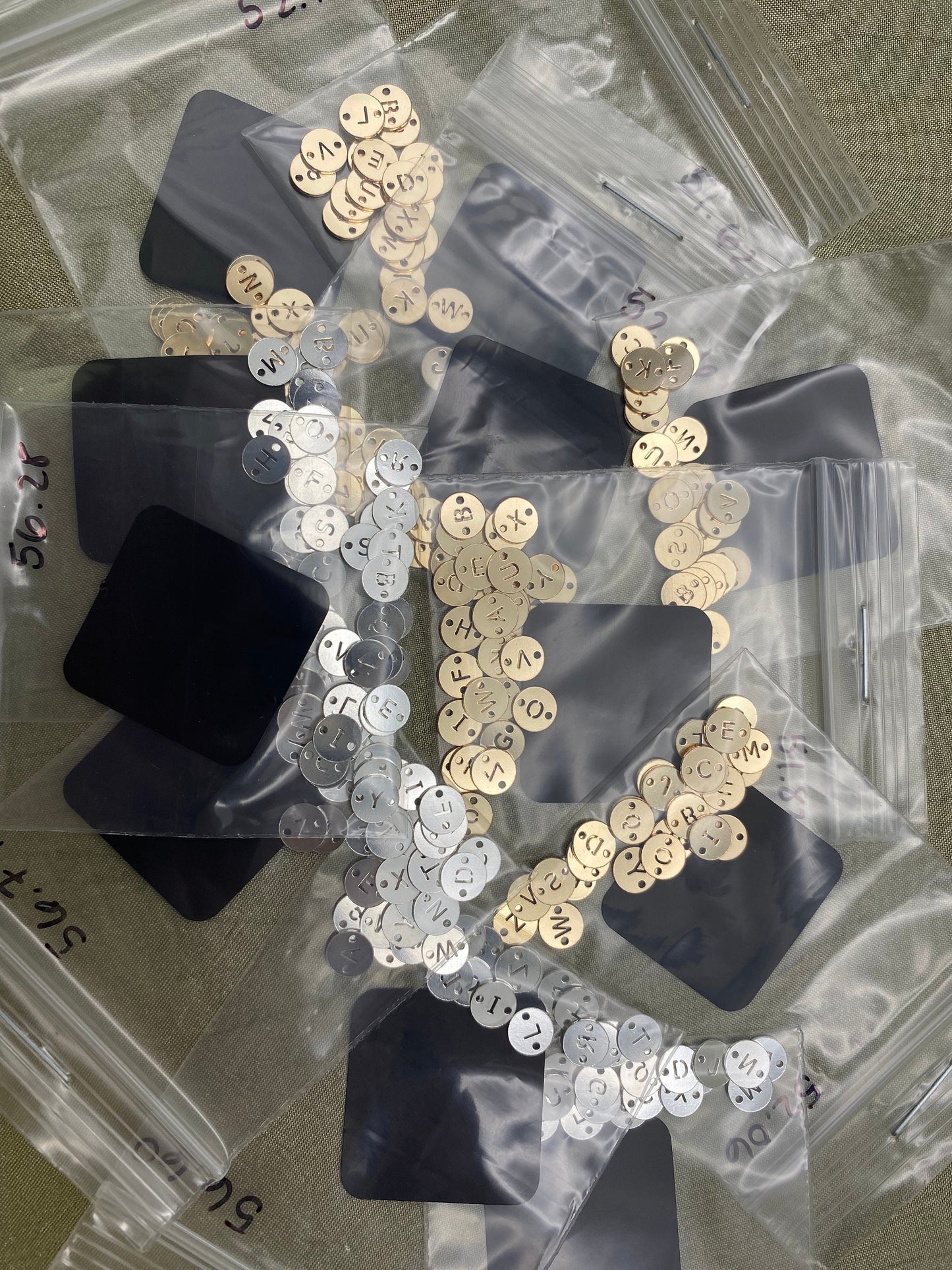 Round Letter Connectors 6mm - Sterling Silver - L33S