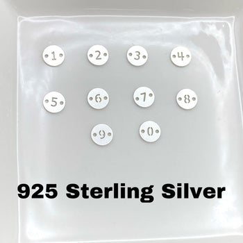 Number Connector 6mm - Sterling Silver - L36S