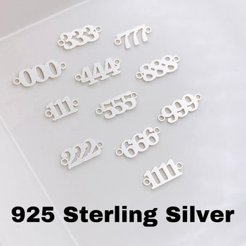 Angel Number Connectors - Sterling Silver - L34S