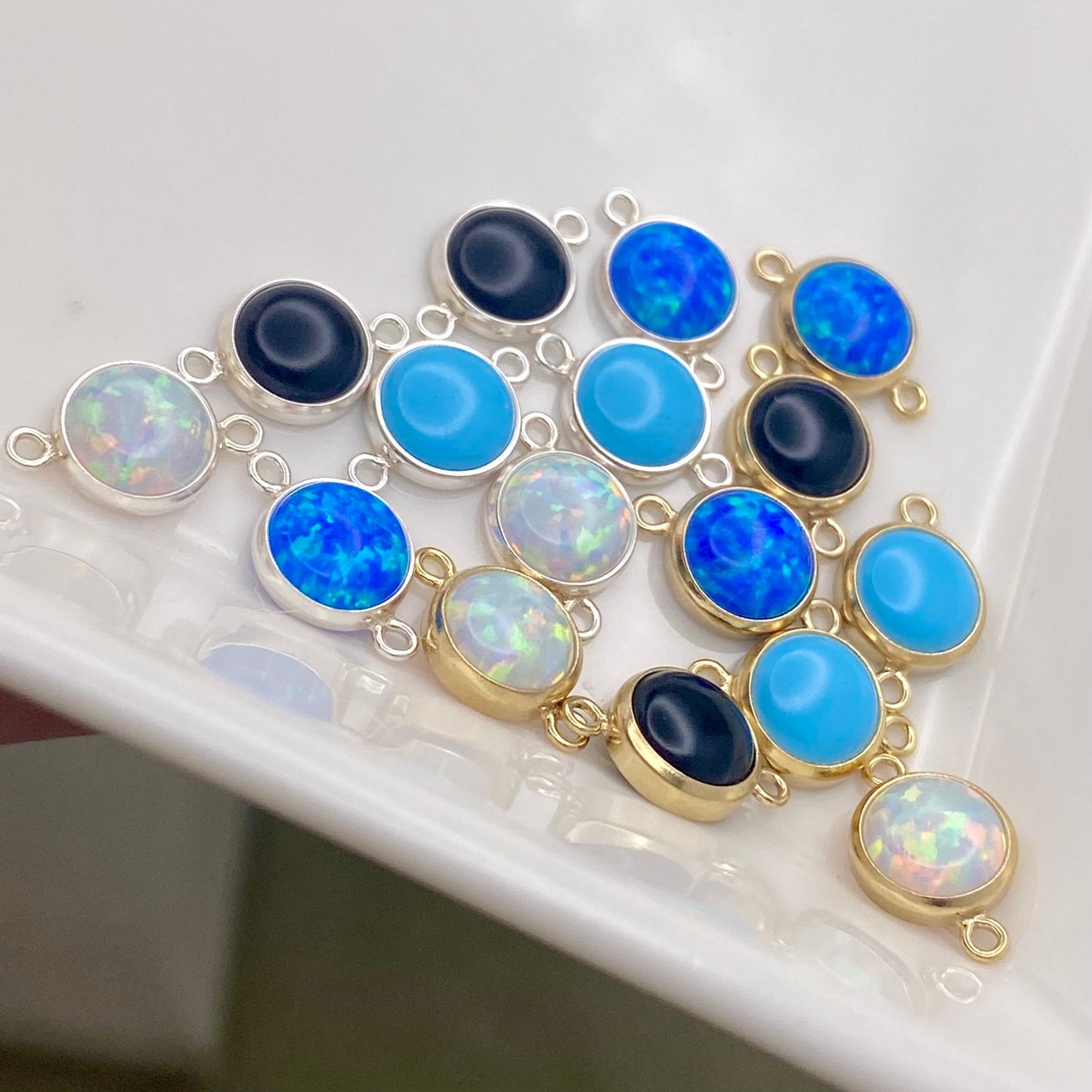 Turquoise Connector 6mm - 2 Pack - B22