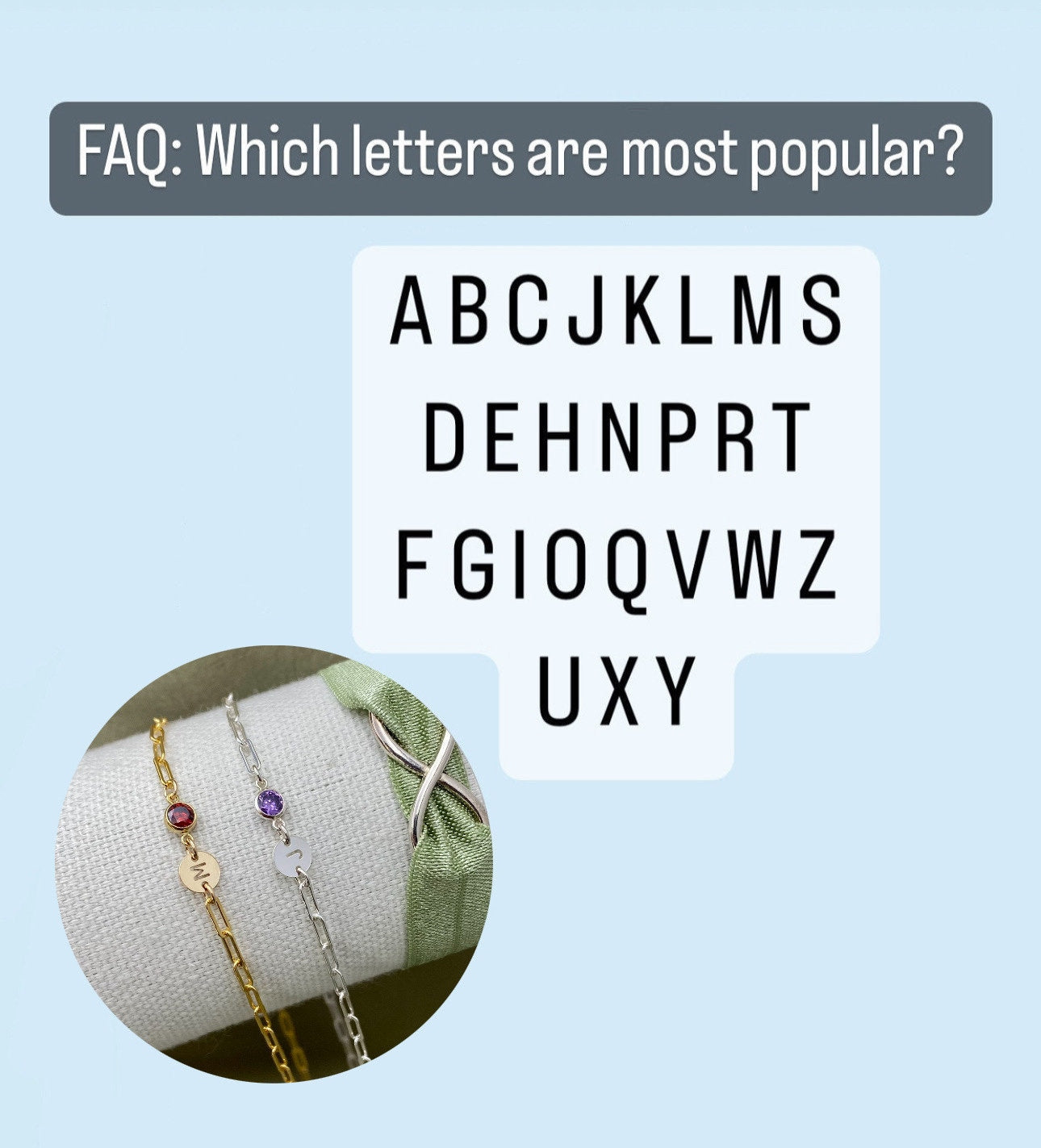 Round Letter Connectors 6mm - 14kt Gold Filled - L33G