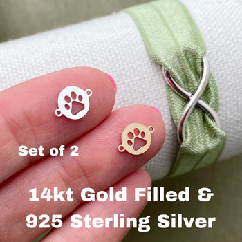 Paw Print Connectors (round) - 2 Pack - L9