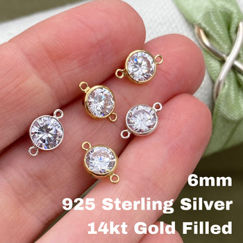 Clear CZ Connector 6mm - 5 pack - B3