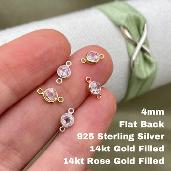 Clear Flatback Connectors 4mm - 5 Pack - B4