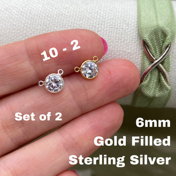 10 - 2 Clear Connectors 6mm - 2 Pack - B23