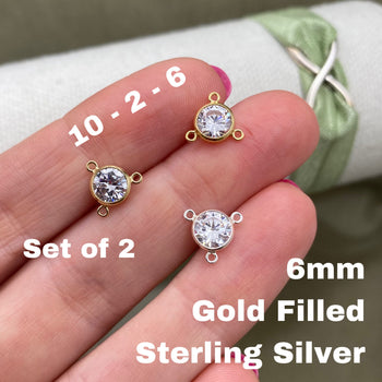 10 - 2 - 6 Clear Connectors 6mm - 2 Pack - B24