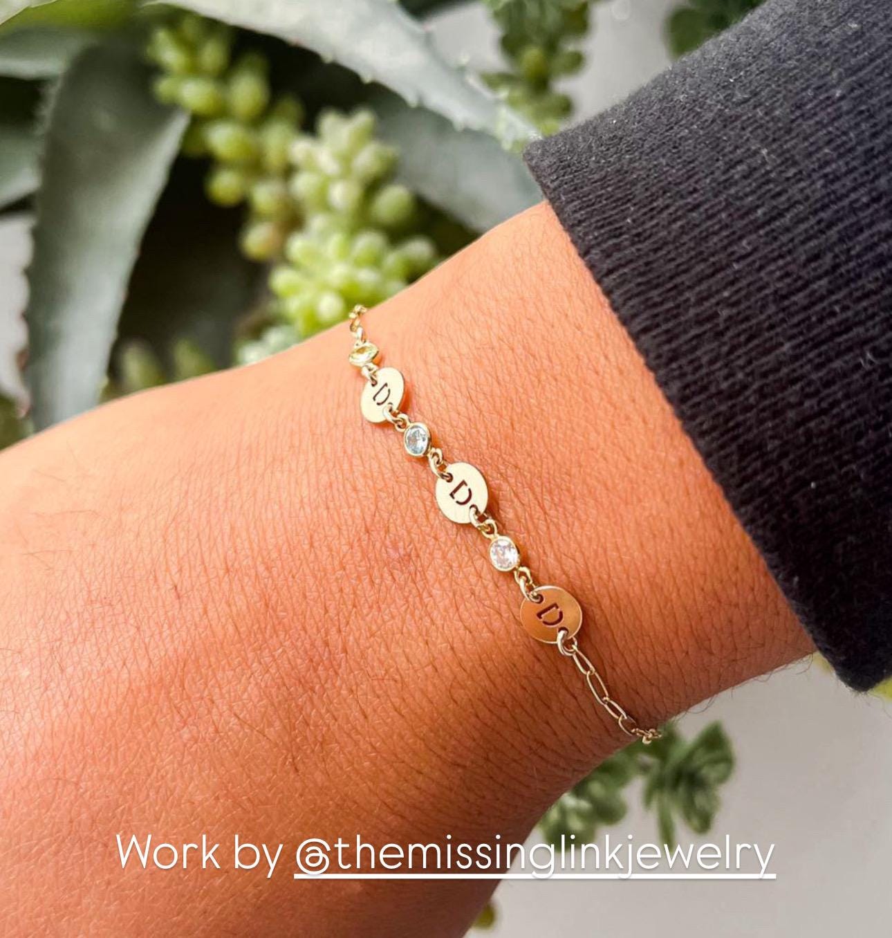 Round Letter Connectors 6mm - 14kt Gold Filled - L33G