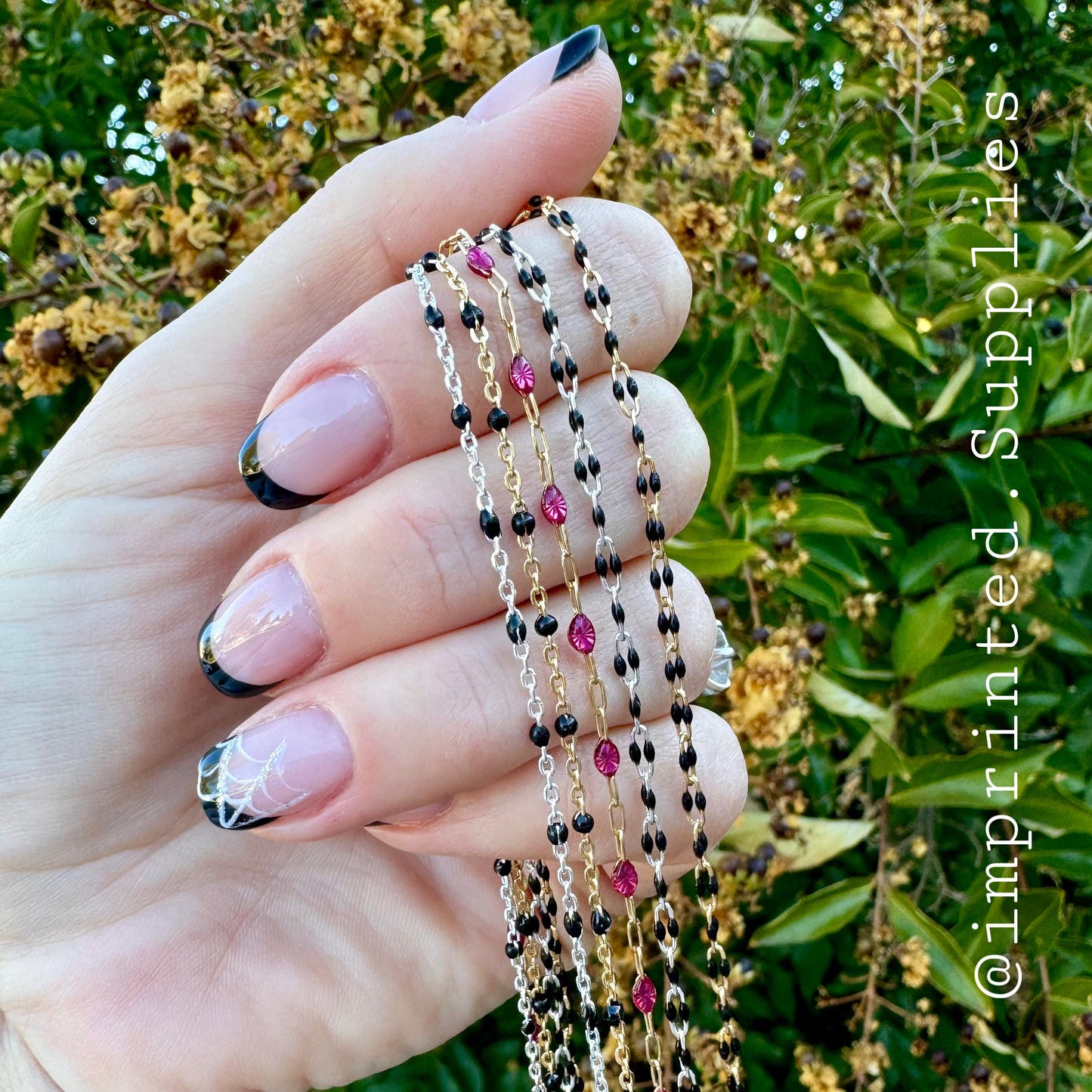 Smoky Espresso Enamel Chain - Sunburst - E28
