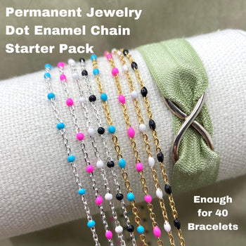 Permanent Jewelry Enamel Chain Starter Pack - The Dot Kit - S6
