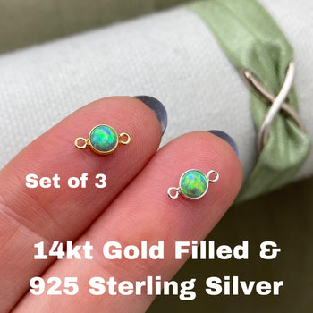 Green Opal Connector 4mm - 3 Pack - B14