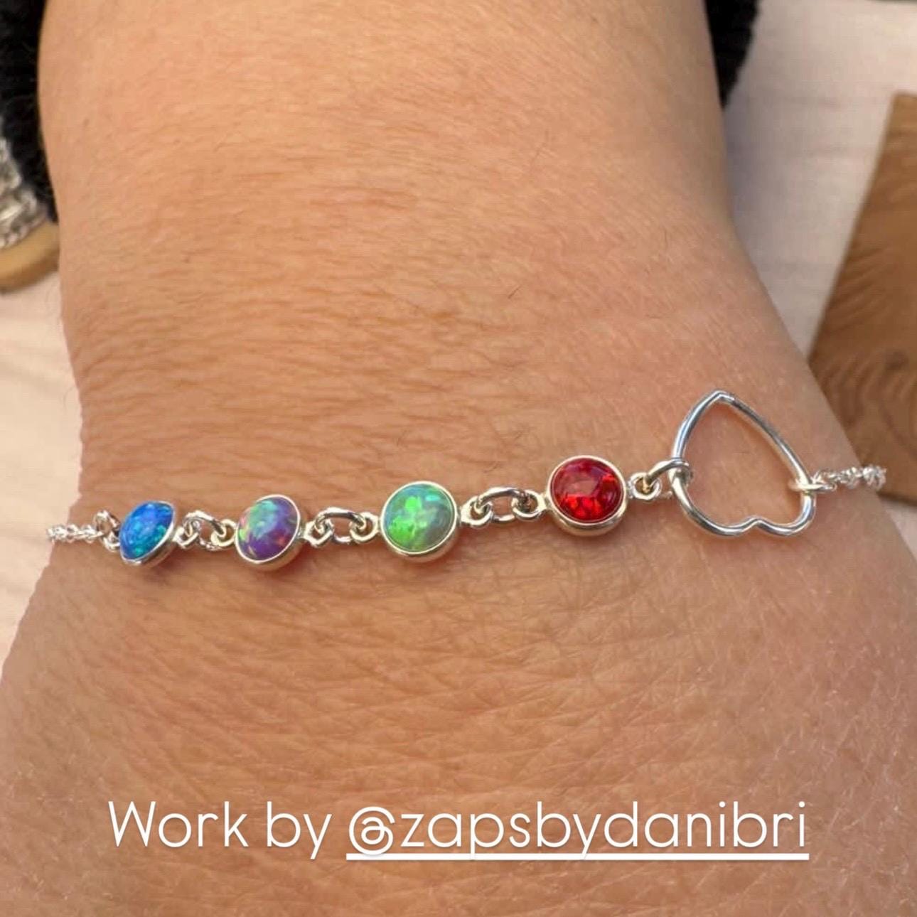 Orange Opal Connector 4mm - 3 Pack - B13