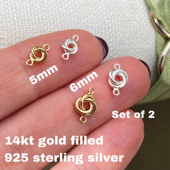 Love Knot Connectors 5mm 6mm - 2 Pack - F14 F15