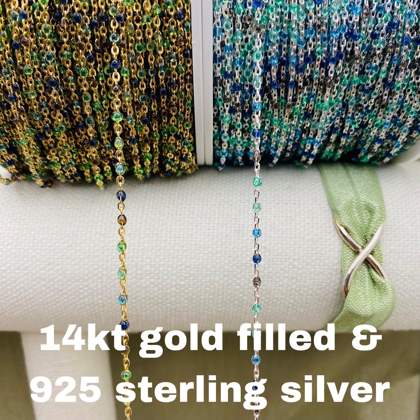 Ocean Enamel Chain - Dot Cable - E21