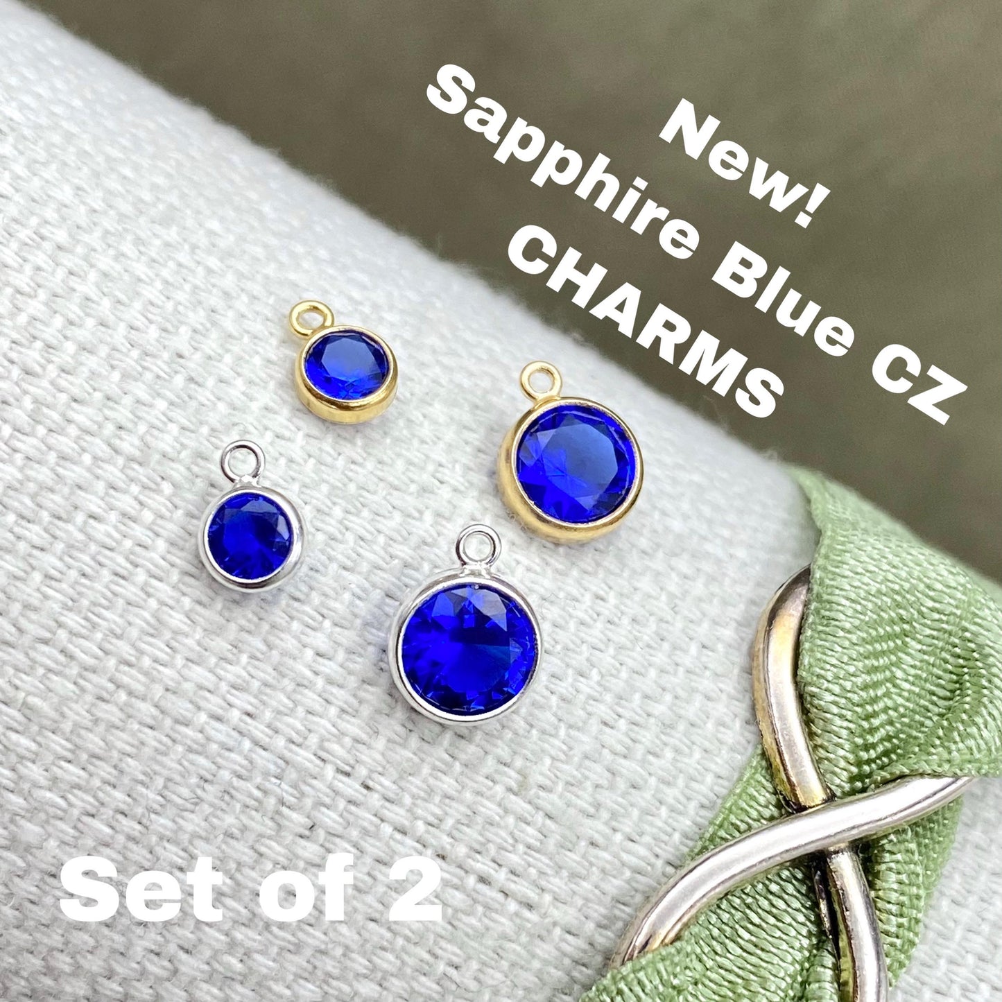 Sapphire Blue CHARMS 4mm 6mm - B37