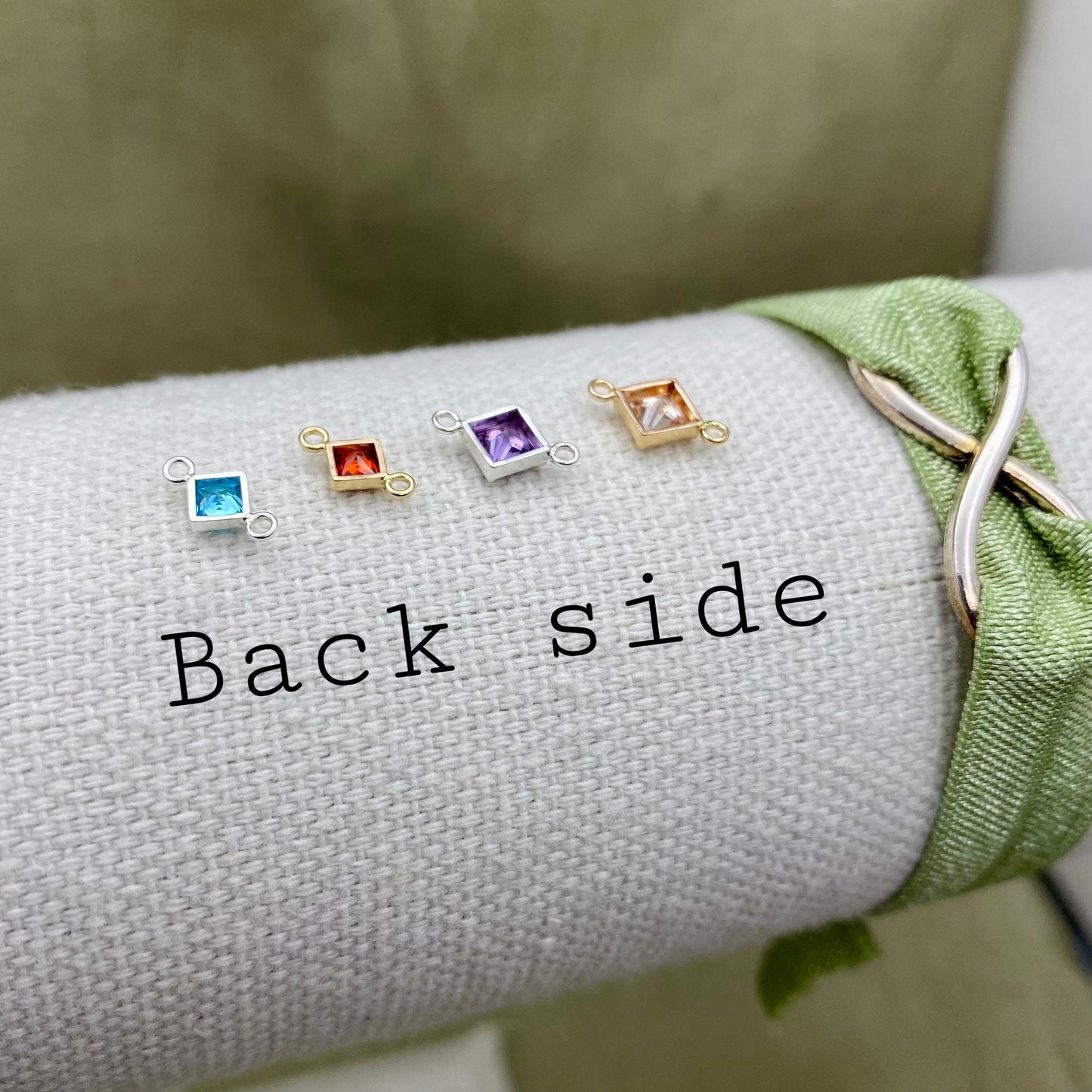 Luxe Diamond 4mm Birthstone Connectors - Gold Filled - B33G - Luxe Colors