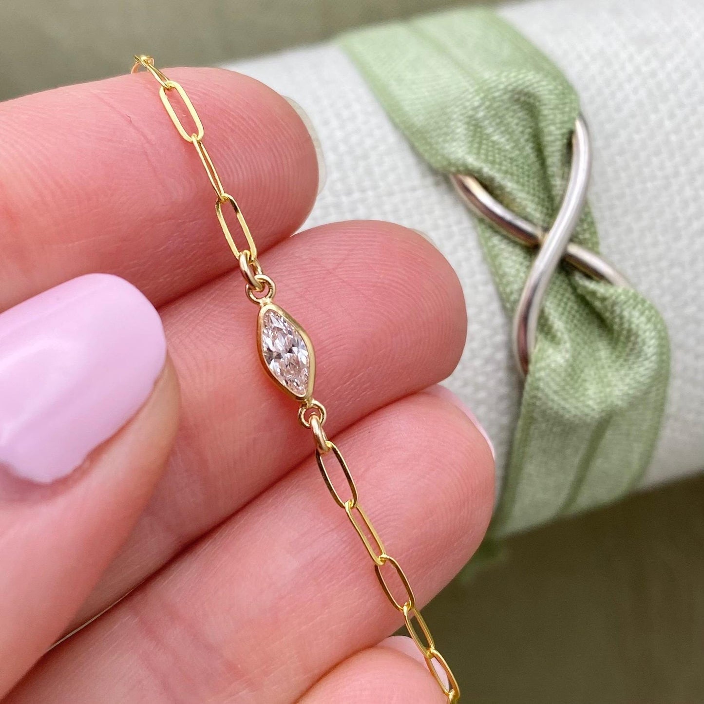 Luxe Marquise Birthstone Connectors - Sterling Silver - B34S - Luxe Colors