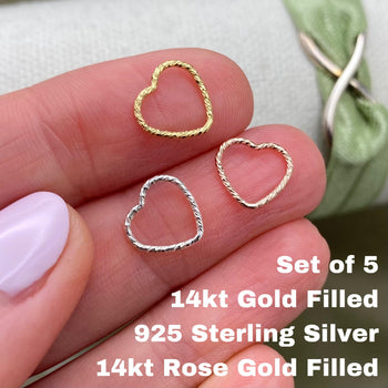 Sparkle Heart Connectors 10mm - 5 Pack - F2