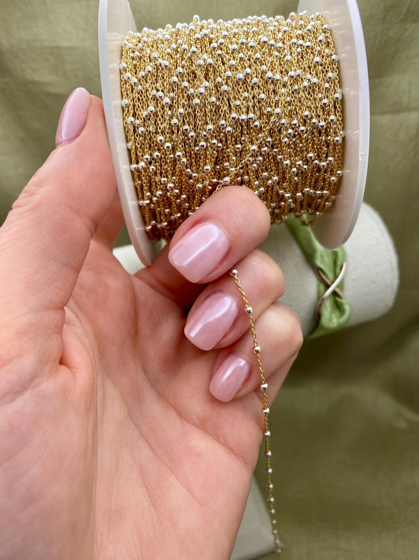 Smaller Mixed Metal 2mm Ball Cable - C20