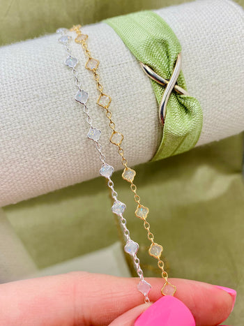 Opal Glitter Enamel Chain - 5:1 Clover - E31