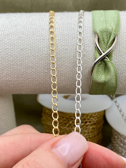 Wide Oval Curb Chain 3.2mm - C45