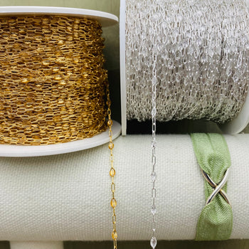 Clear Enamel Chain - Sunburst - E29