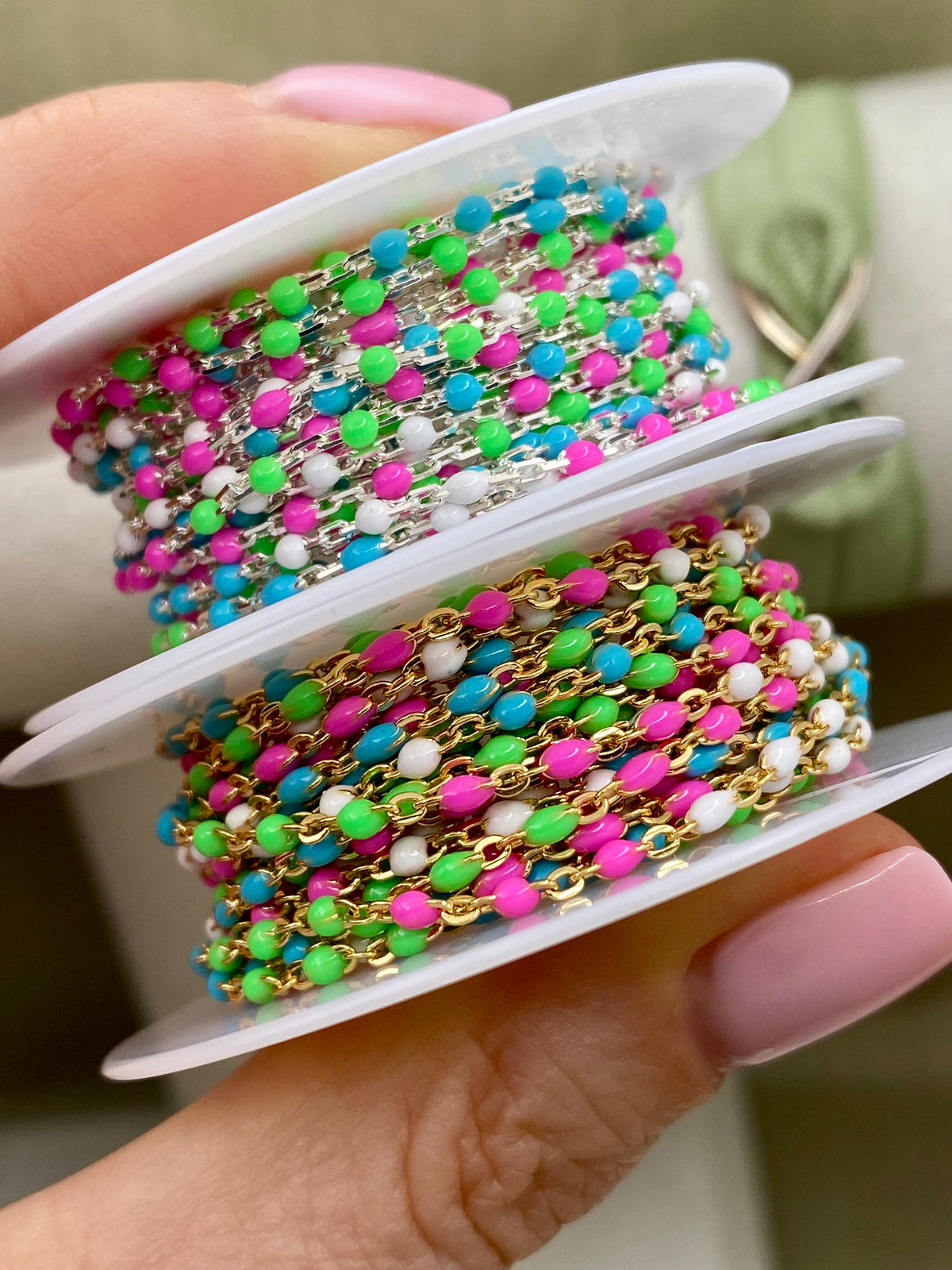 Neon Enamel Chain - Dot Cable -E8