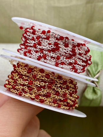 Red Enamel Chain - Dot Cable - E6