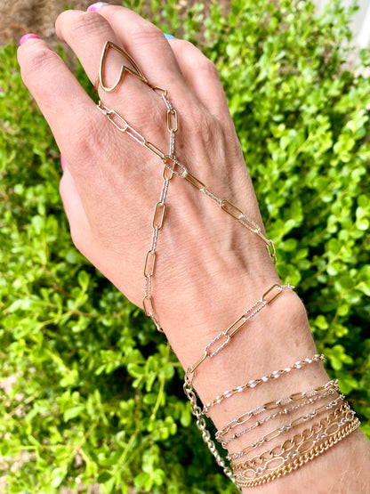 Huge Elongated Mixed Metal Paperclip Chain 4.40mm x 11.40mm - C50
