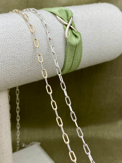 Smooth & Twist Paperclip Chain 3.15mm - C43