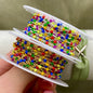 Rainbow Enamel Chain - Dot Cable - E19