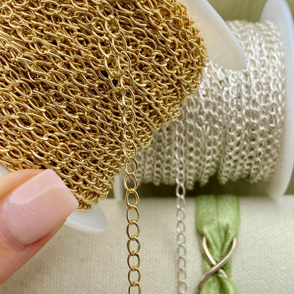 Wide Oval Curb Chain 3.2mm - C45