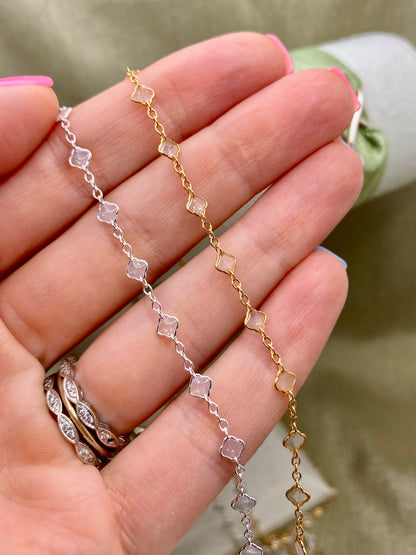 Opal Glitter Enamel Chain - 5:1 Clover - E31