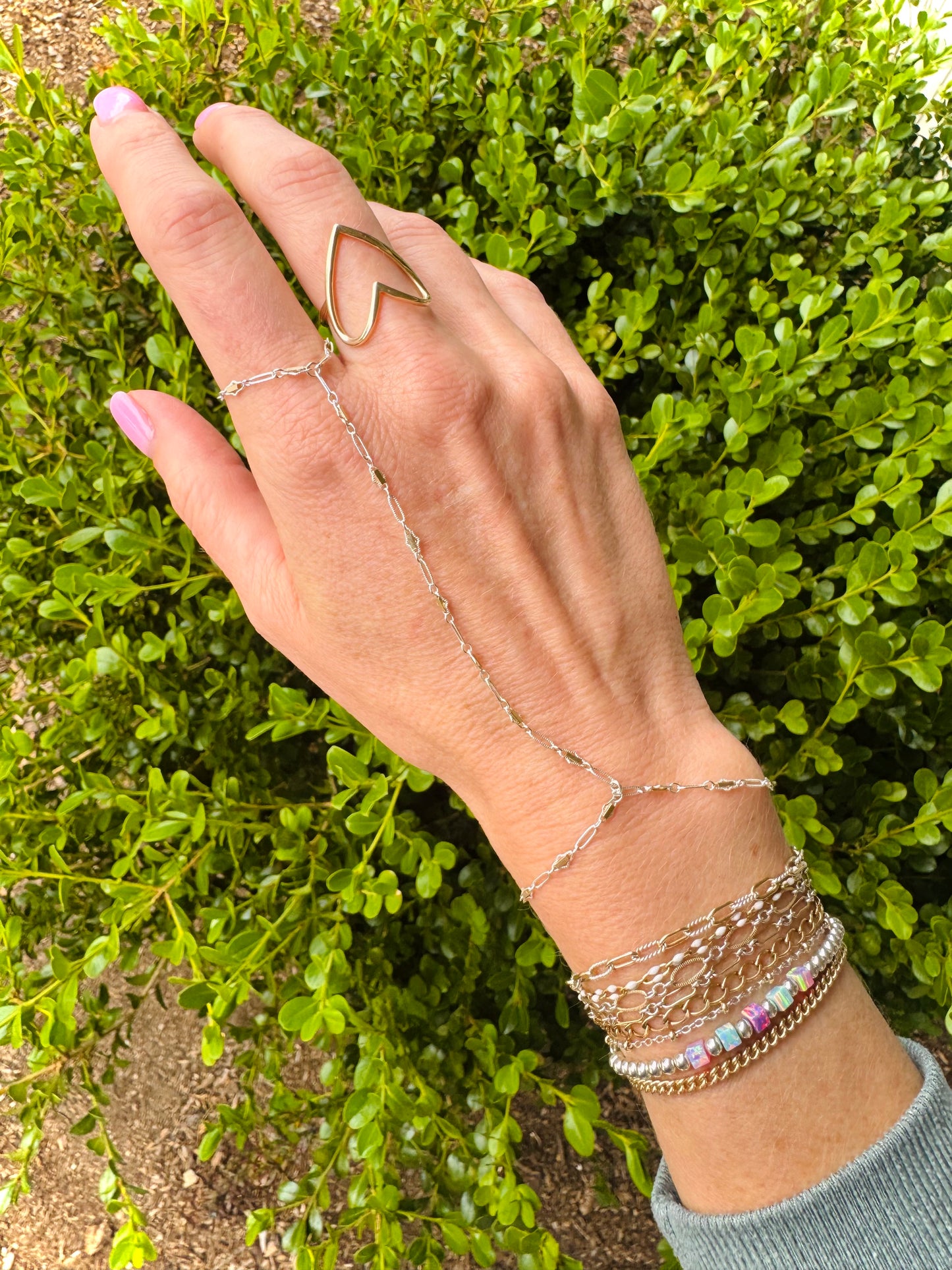 Mixed Metal Diamond & Bar - C44