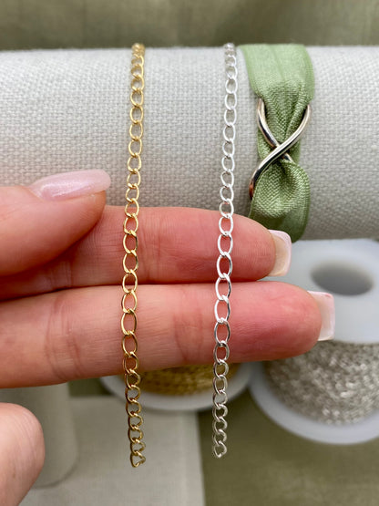 Wide Oval Curb Chain 3.2mm - C45