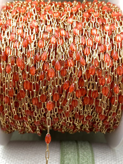 Coral Enamel Chain - Sunburst - E27