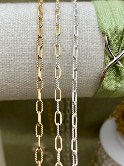 Smooth & Twist Paperclip Chain 3.15mm - C43